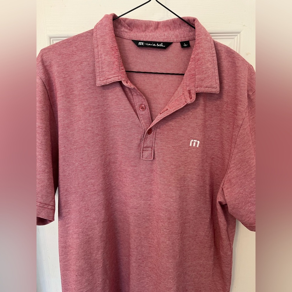 Men's Pink Polo Shirt Travis Matthew Golf